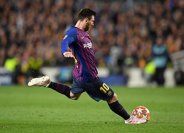 Lionel Messi's brace in the second half has given Barcelona a firm grip on the tie